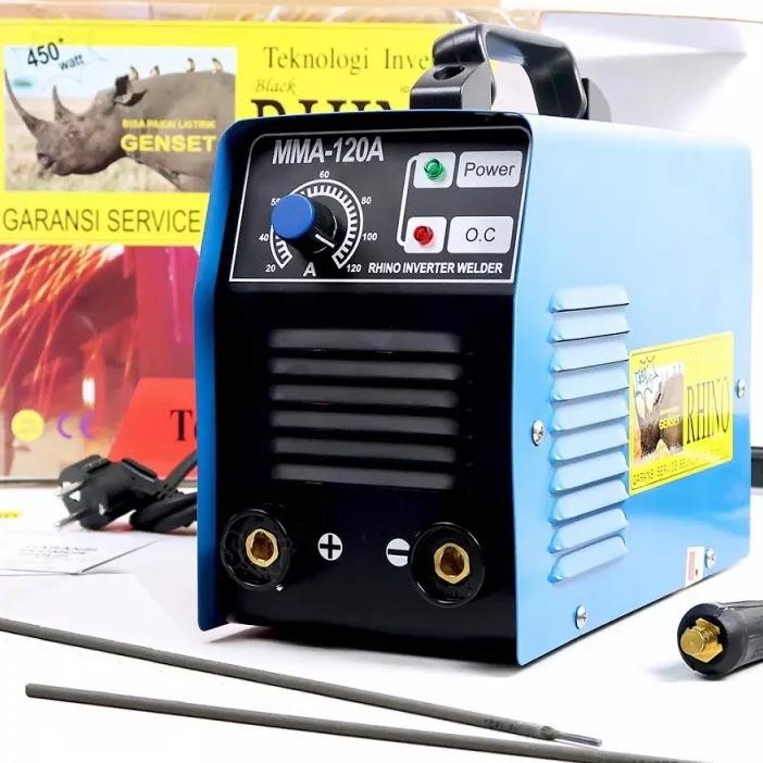 Terlaris Mesin Las Listrik 450 Watt Rhino Biru 120 A