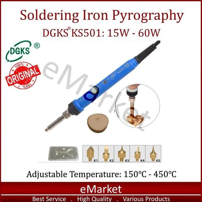 

Solder Lukis Pyrography Dgks Ks501 / Wood Carving / Bakar Kayu Bambu A