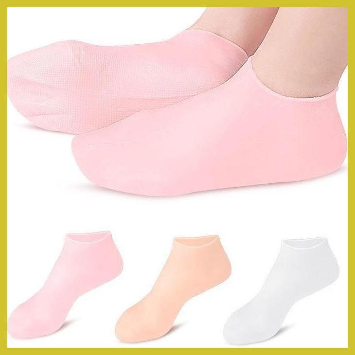 (VIRAL PRODUK) SEPASANG KAOS KAKI SILICONE / KAOS KAKI JELLY MOISTURIZING FOOT SOCKS CRACKED HEEL AN