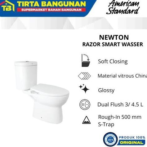 American Standard Newton Razor Smart Wasser Dual Flush Closet / Kloset / Toilet / Wc Duduk As 50 Cm