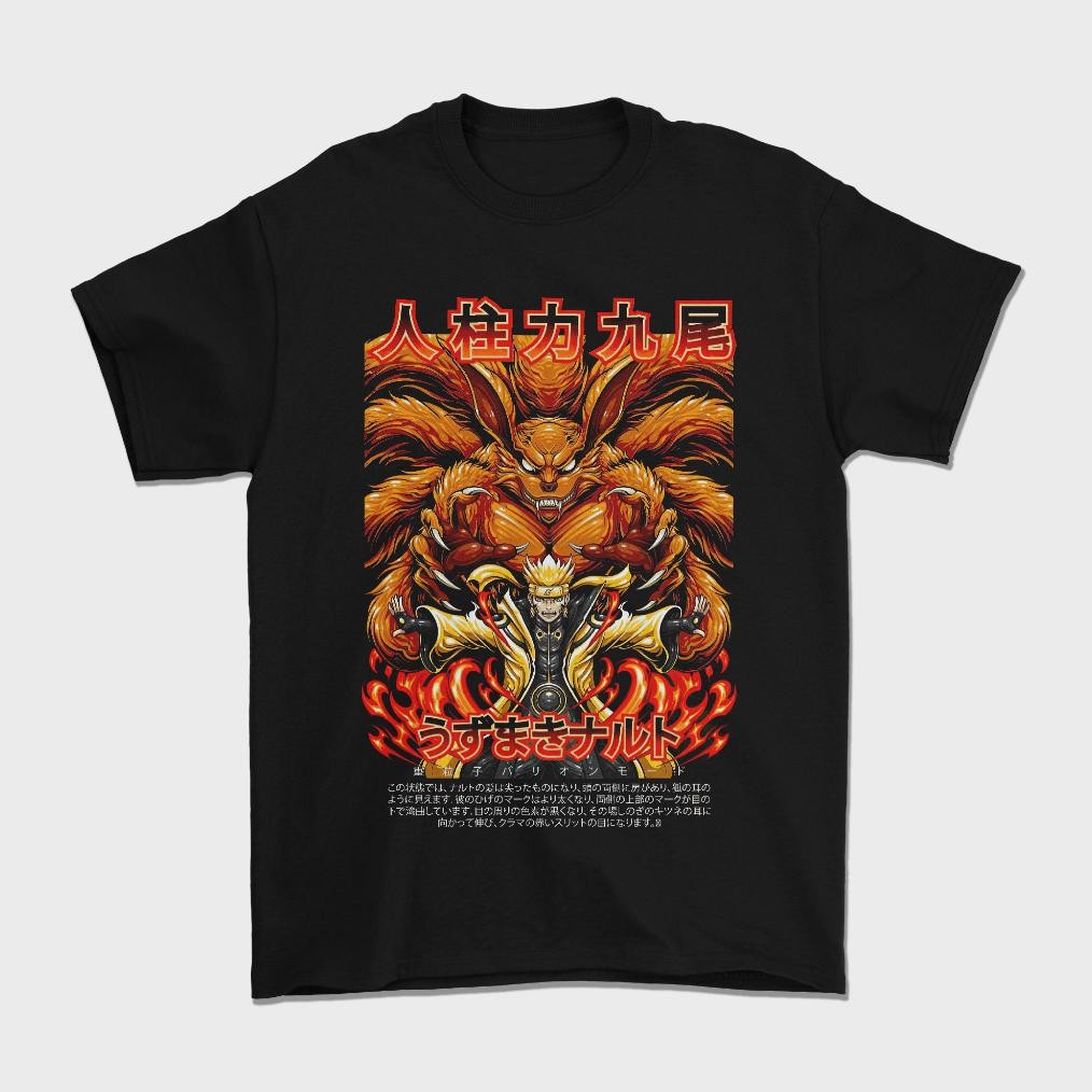 Promo Riseupi Baju Kaos Pria Anime Naruto X Kurama Kaos Streetwear Anak Remaja Dewasa