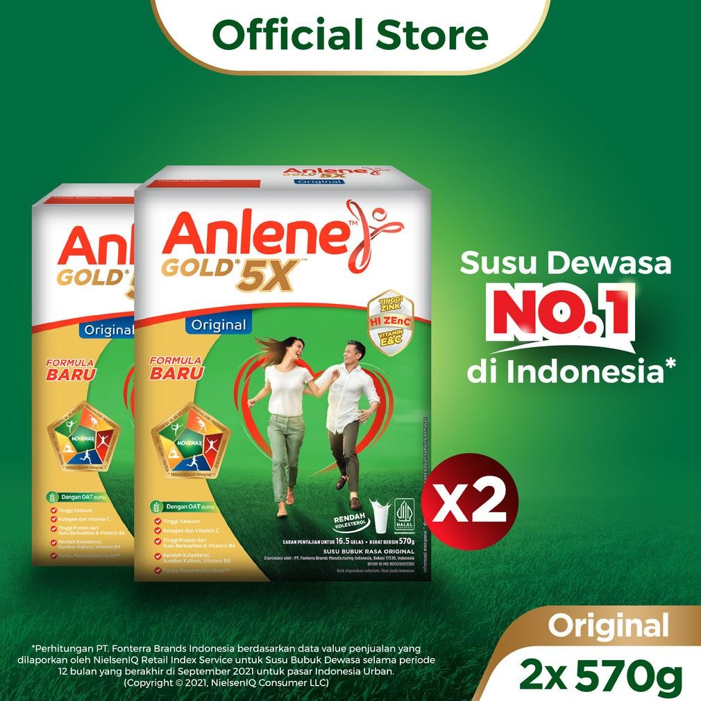 

NO_MORE Anlene Gold 5X Susu Bubuk Original 2 x 570g