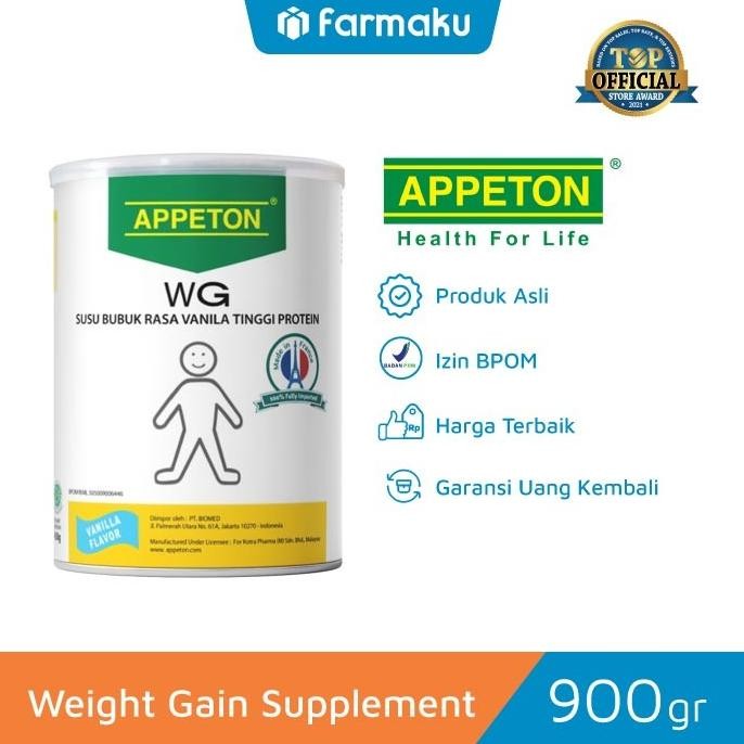 

NO_MORE Appeton Weight Gain Adult Susu Gemuk Dewasa Rasa Vanila 900 gr