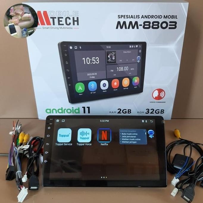 HEAD UNIT ANDROID 9" INCH MTECH 8803 RAM 2/32GB M-TECH 8803 TERBARU