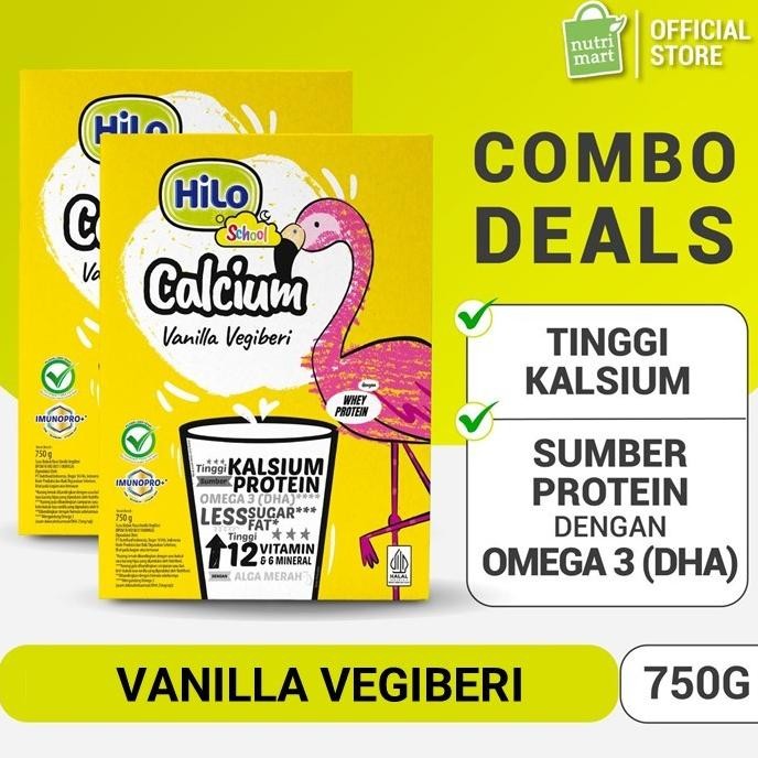 

NO_MORE Twin Pack - HiLo School Vanilla Vegiberi 750 gram - Susu Tinggi Kalsium Lebih Rendah Lemak