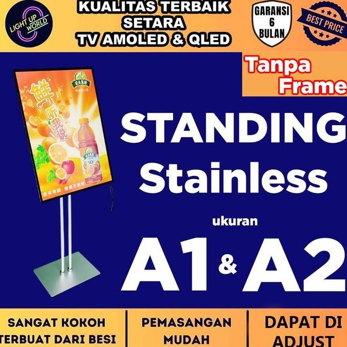 

Standing Stainless Advertising Led Frame A1 & A2 Co