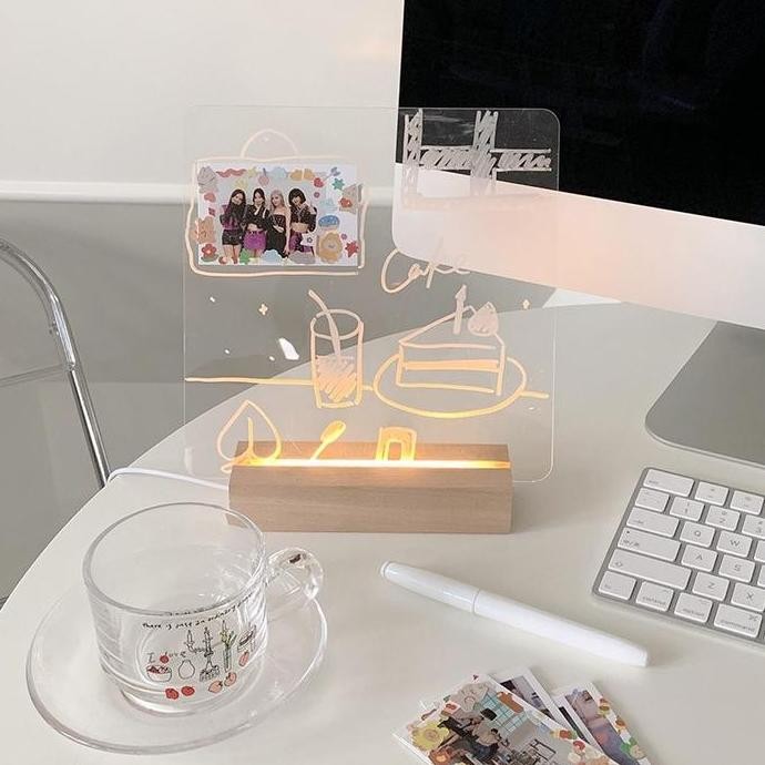 

Tersedia Acrylic Note Board LED Planner To Do List Aesthetic Lampu Tidur Dekorasi Meja