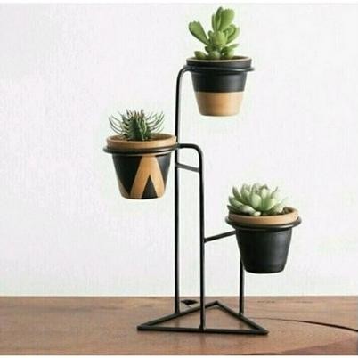 Bayar Cod/Rak Pot Bunga Besi Minimalis Ring 3 / Rak Pot Minimalis / Rak Bunga Minimalis /Rak Pot Bun