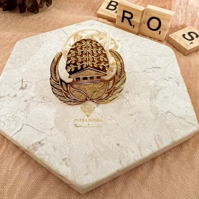 ASLI BROS KORPRI PIN KORPRI ASN PREMIUM LAPIS EMAS READY STOCK