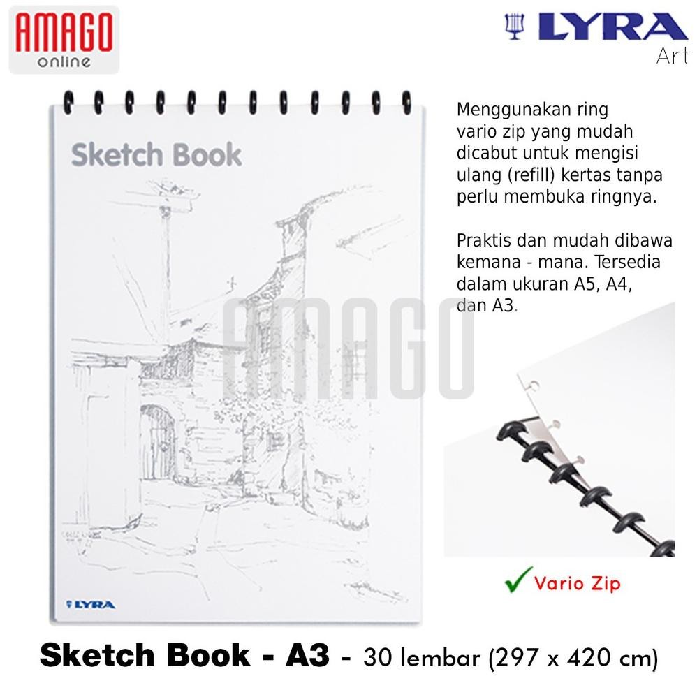

LYRA Sketch Book Sketchbook Ukuran A3 - 30 Halaman - 9210290 Nugi