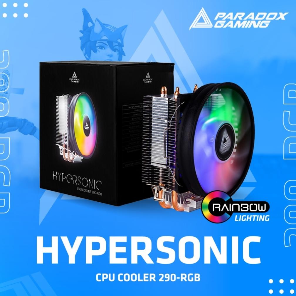 CPU Cooler Fan intel amd / Fan Processor Intel Amd Paradox Gaming Hypersonic CL-290 RGB Static Nugi