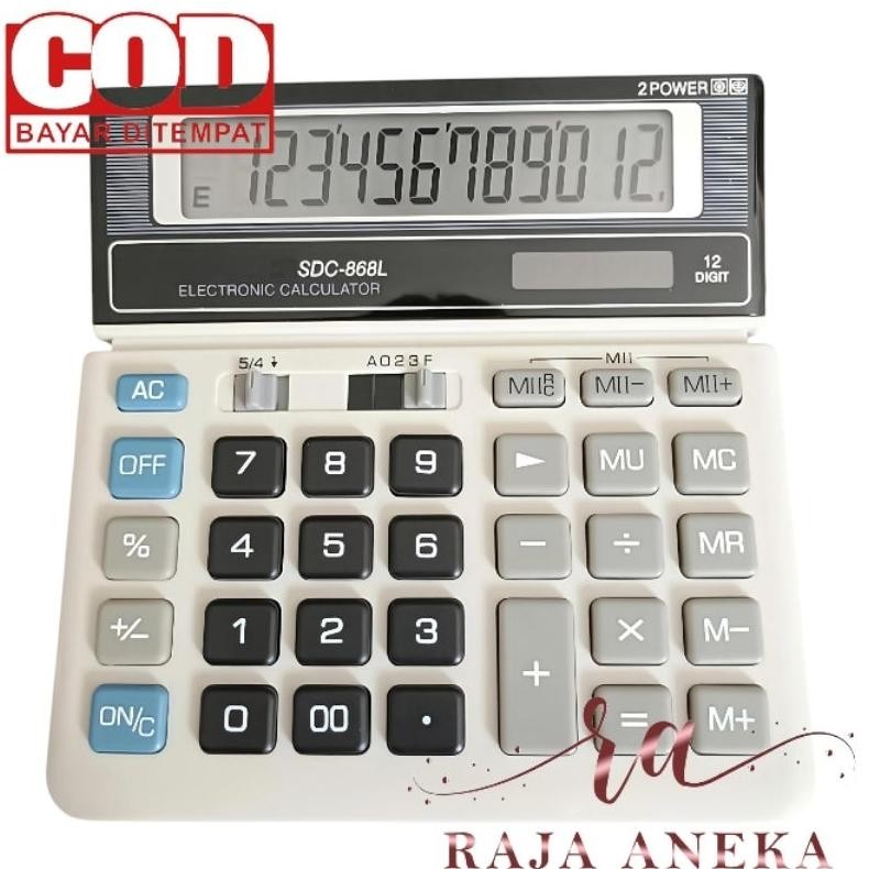 

Calculator Kalkulator Murah tipe SDC 868L 868 L Warna Menarik 12 Digit CT Nugi