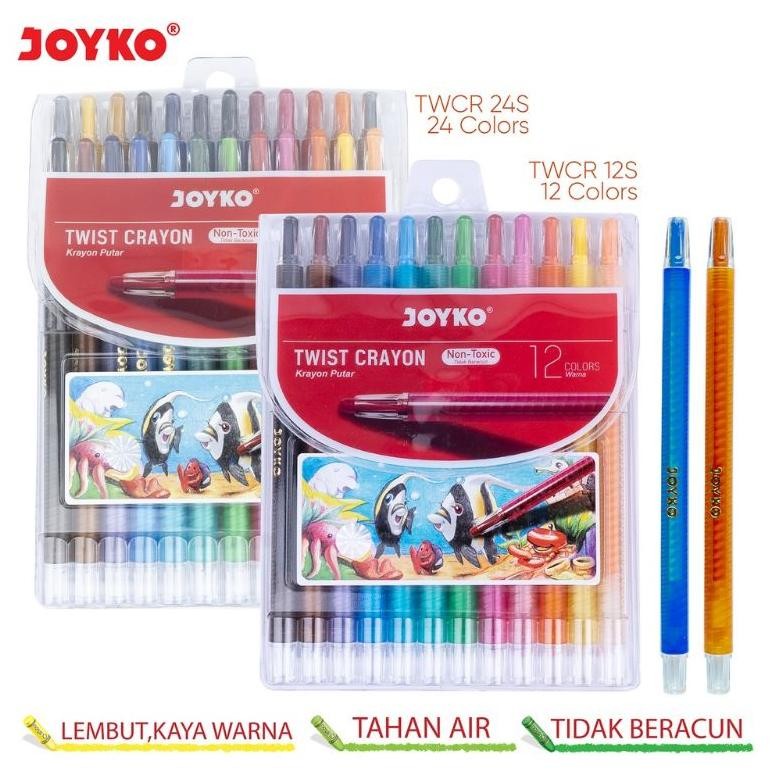 

Crayon Putar Joyko/Twist Crayon TWCR-12S ( 1 set ) Nugi