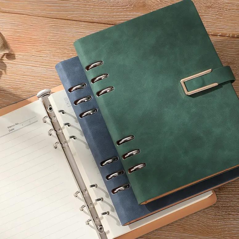 

[BISA CUSTOM] Binder Notebook Kulit Ukuran A5 Custom/ Buku Binder A5 Custom Logo Nugi