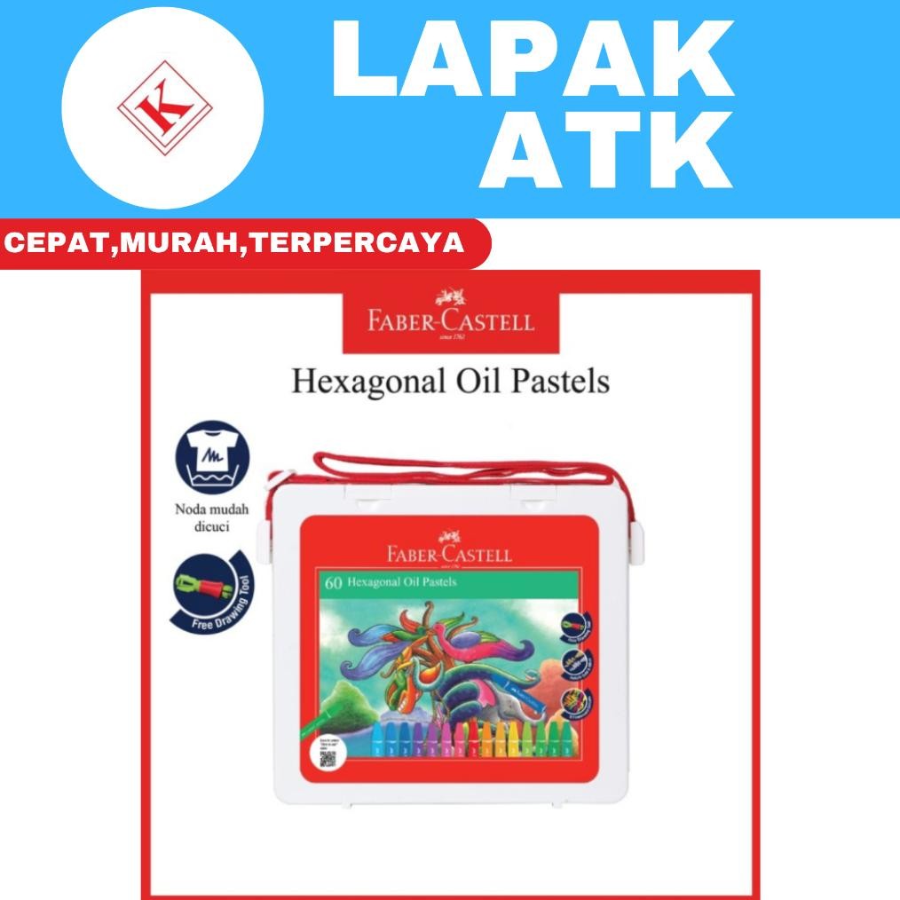

Crayon 60 WARNA Faber Castell Hexagonal Oil Pastel +++LT3 Nugi