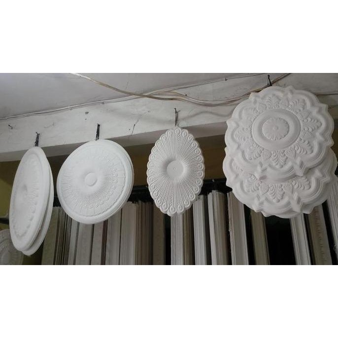 Kembang Lampu Plafon Gypsum Centerpiece Centerpis Model Waru 65Cm