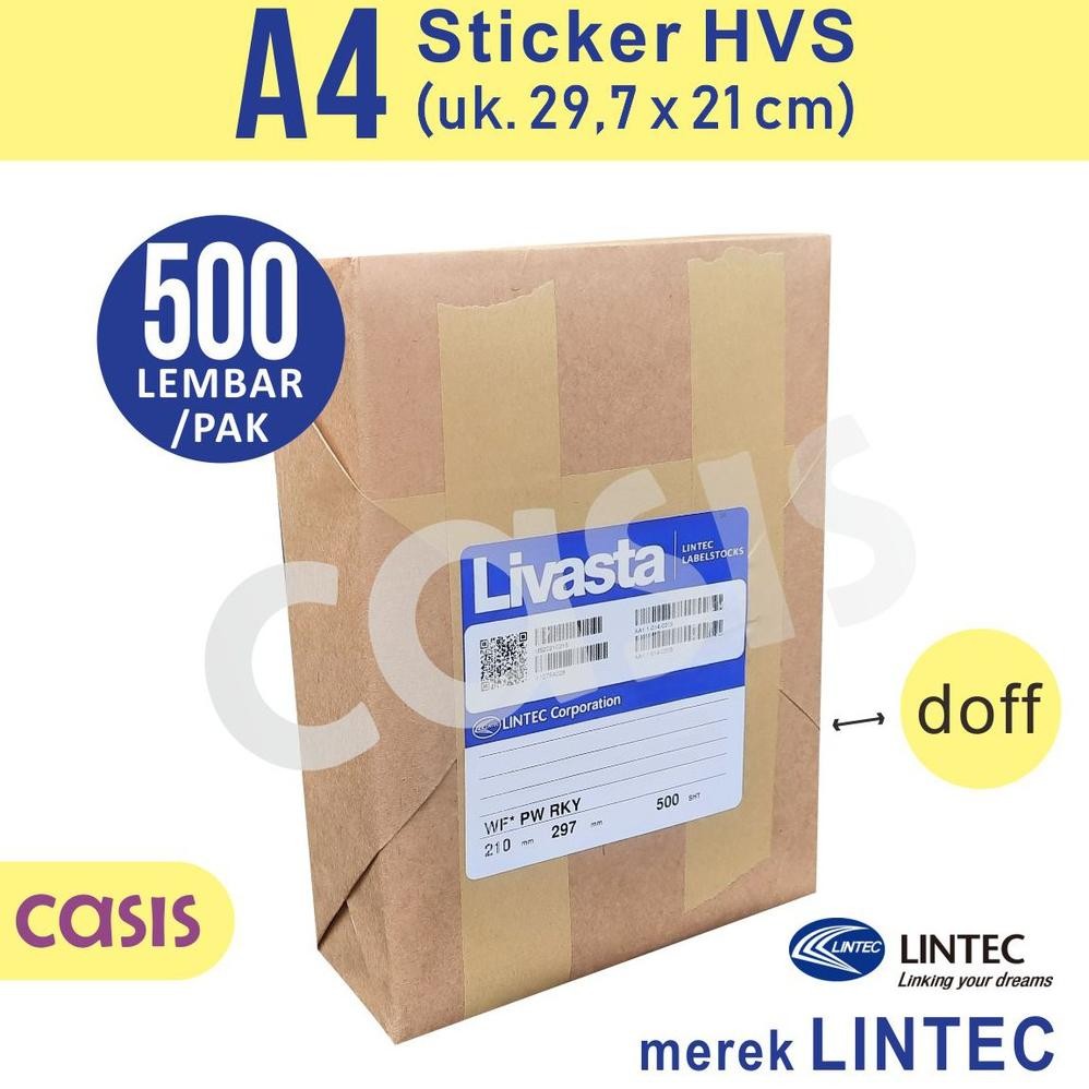 

Kertas Stiker HVS A4 Isi 500 Lbr - Lintec - CASIS Nugi