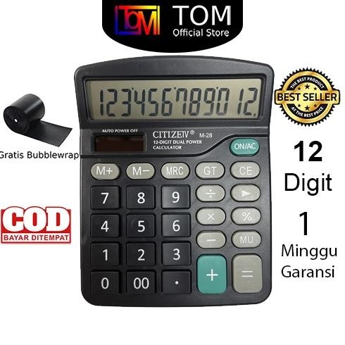 

Kalkulator Citizen M-28 12 Digit - Calculator Check Dual Two Power Nugi