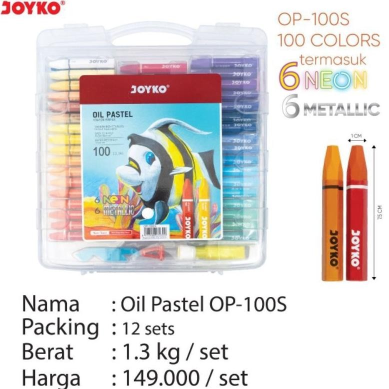 

Crayon Joyko/Oil Pastel Joyko 100 Warna ( 1 set ) Nugi