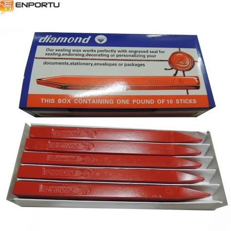 

Diamond Segel Lak Set 10 Batang / Sealing Wax / Siegel Lack Red Nugi