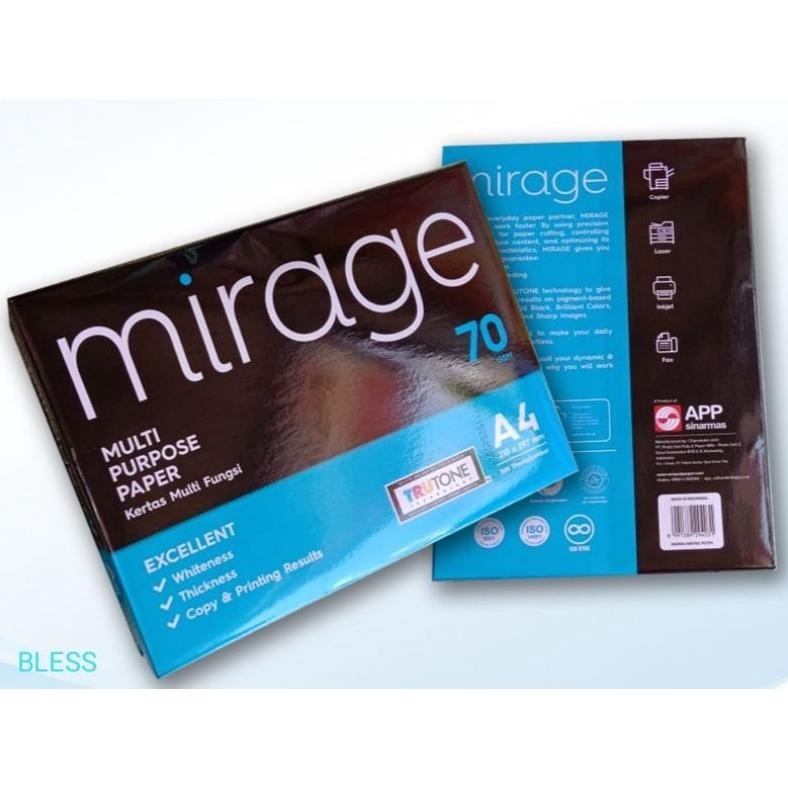 

Kertas HVS Fotocopy Mirage A4 70 gsm khusus instant/sameday Nugi