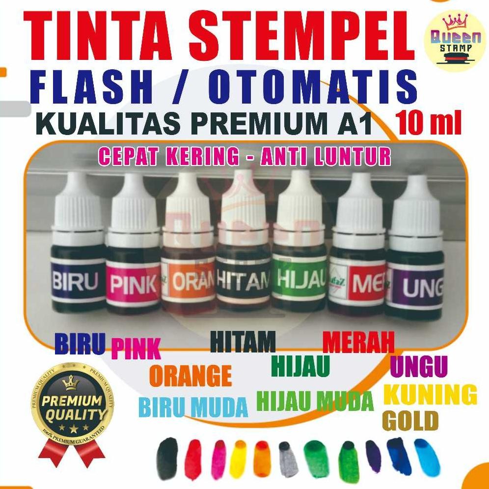 

Tinta Stempel Flash 10ml, Tinta Refill Media Kertas, Tinta Waterproof, Anti Luntur Kualitas Premium Nugi