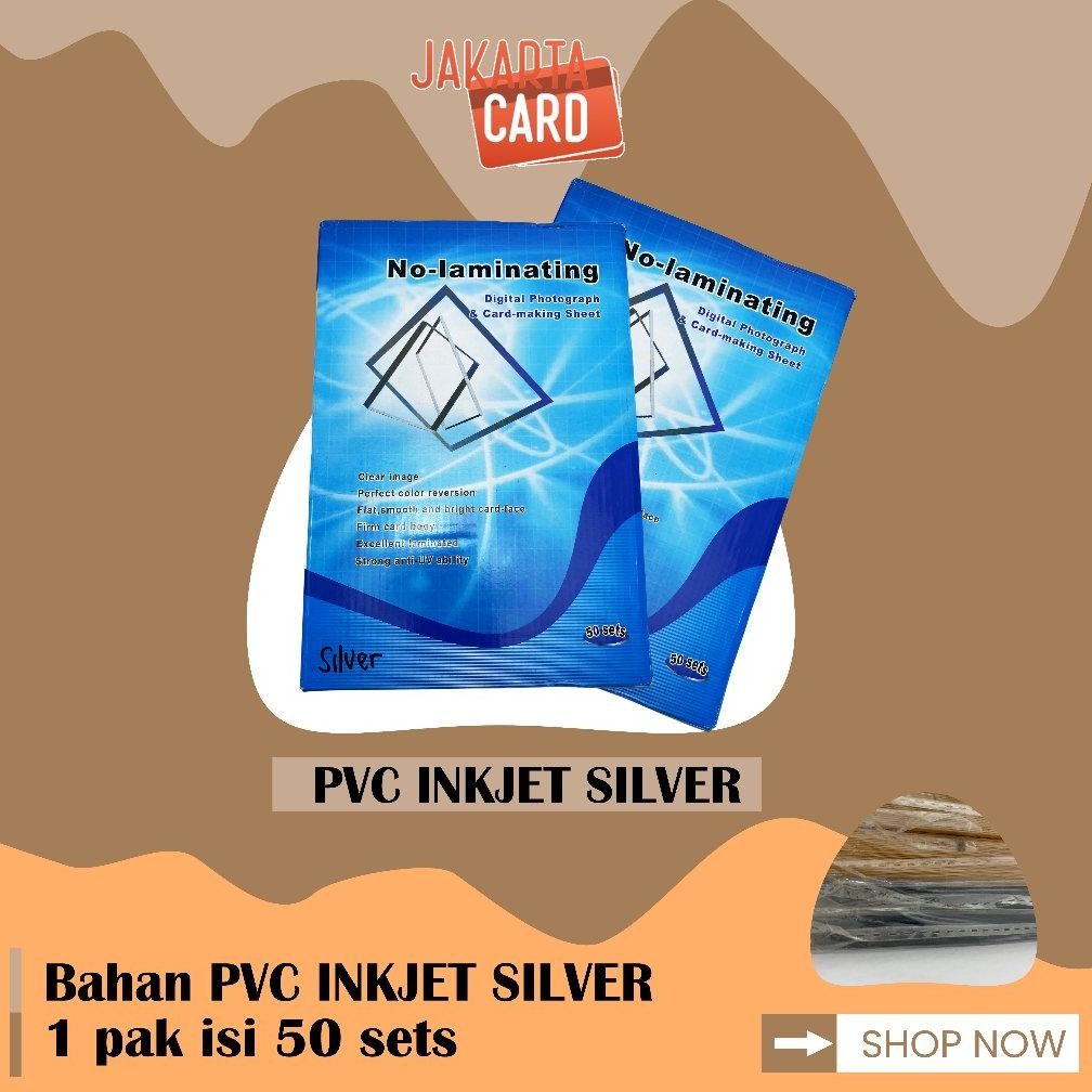 

Kertas pvc instan printing inkjet ukuran A4 bahan idcard instan putih gold silver ukuran a4 0,76 & 0,96 Nugi