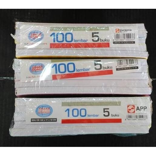 

Buku Tulis Sinar Dunia SiDU 100 Lembar - 1 Pak Nugi