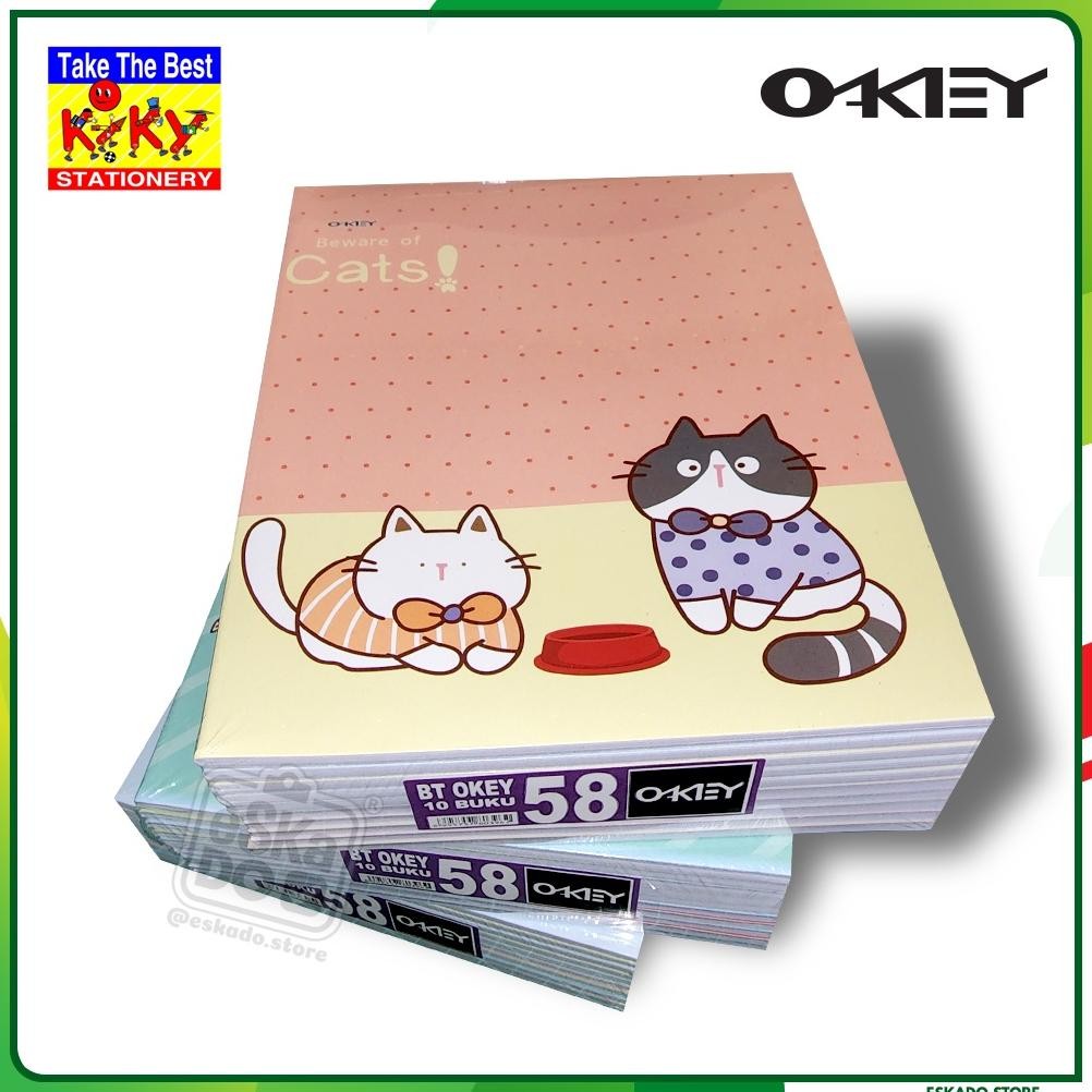 

OKEY Buku Tulis 58 Lembar - 10 Pcs / 1pack Buku Sekolah KIKY Nugi