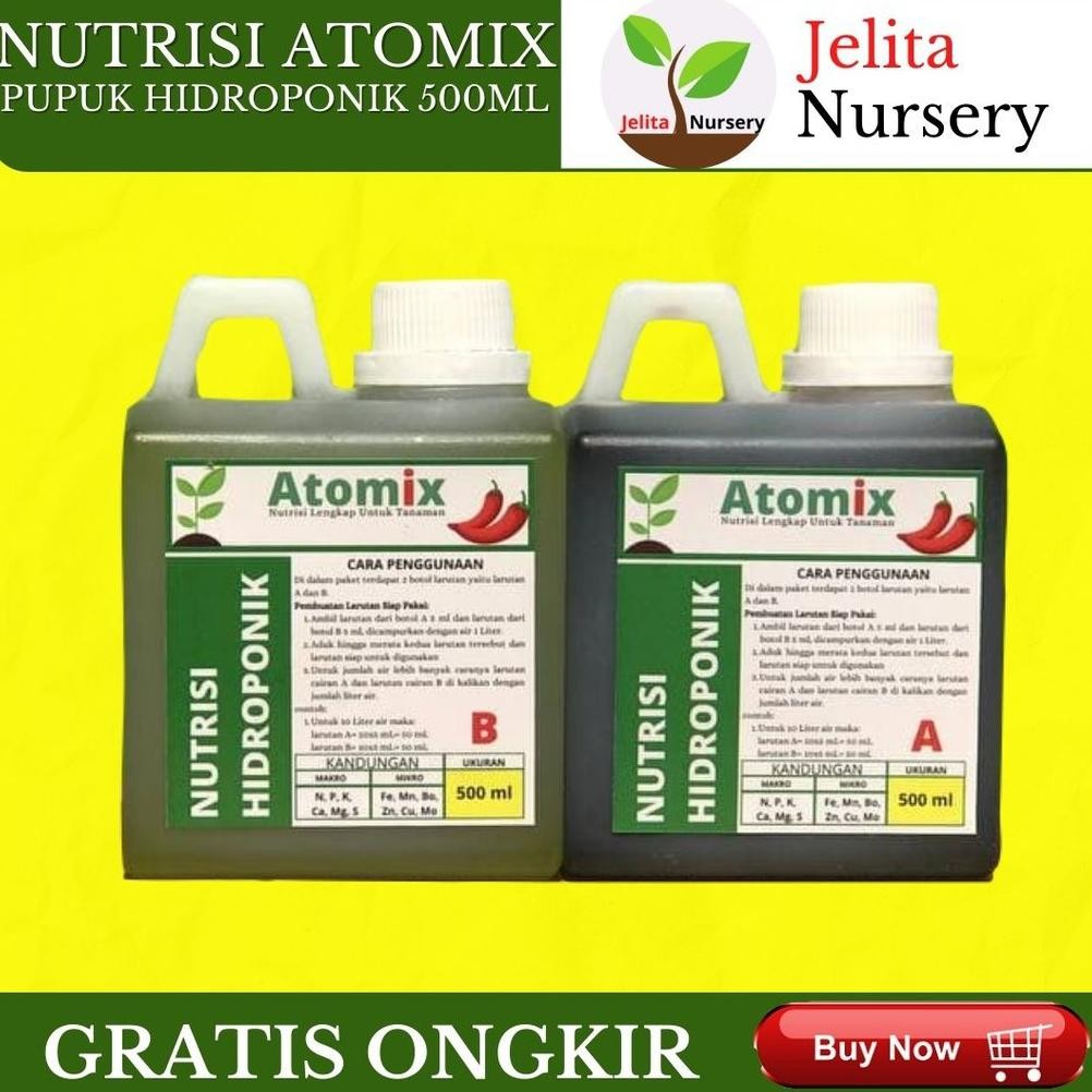 Nutrisi Hidroponik ABmix (Atomix) untuk sayuran dan buah buahan, 500ml Nugi