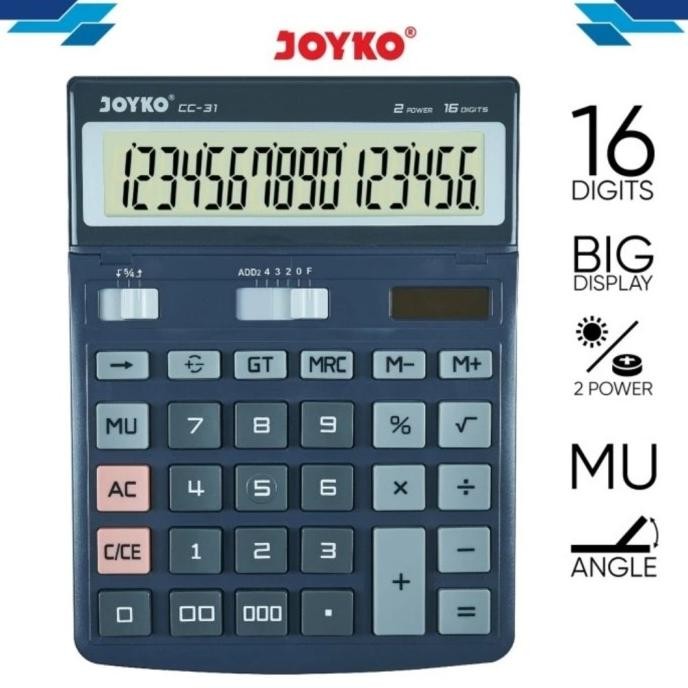 

JOYKO CC-31 CHECK ULANG 16 Digit CALCULATOR - Big LCD Kalkulator CC 31 ORIGINAL Nugi