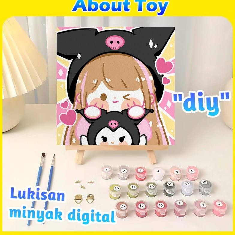 

Paint By Number Aesthetic Series Diy Digital Painting Kit Kanvas Painting Melukis Kanvas By Number Nugi