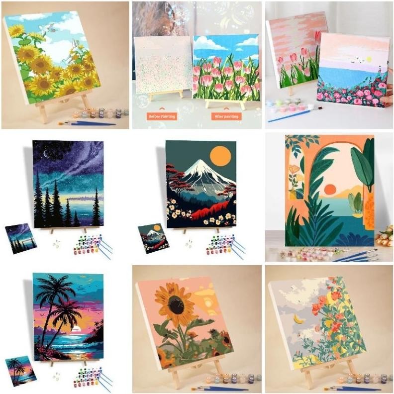 Painting By Numbers Handmade Painting On Canvas Gift Nugi