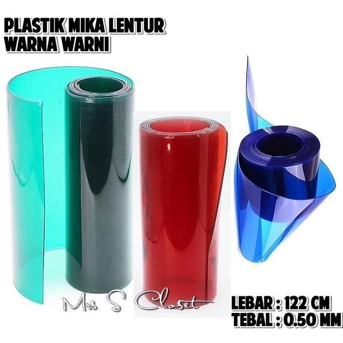 Plastik Mika Lentur Hitam Warna Utk Bahan Tas / Souvenir 122cm/0,50mm