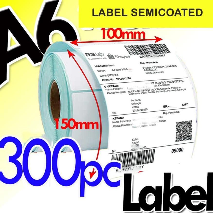 

< SMARTCOM > Kertas Label Barcode 100 x 150 Kertas Stiker Thermal 100x150mm isi 300pcs Nugi