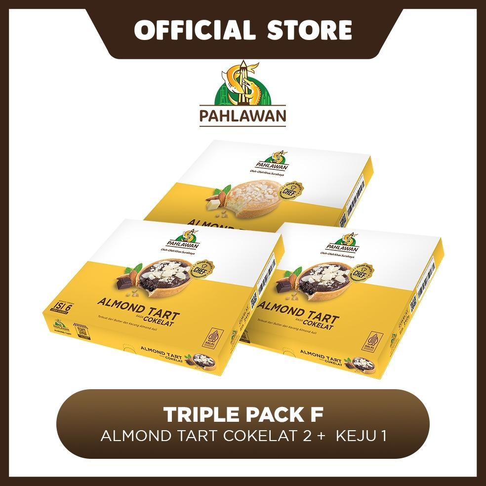 

NO_MORE Triple Pack F (Almond Tart Pahlawan - 2 Cokelat + 1 Keju)