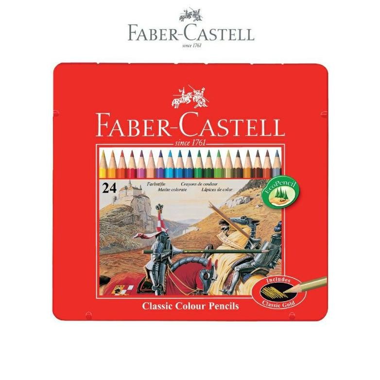 

Pensil Warna Faber Castell 24 Classic Kemasan Kaleng(Tin Case) Nugi