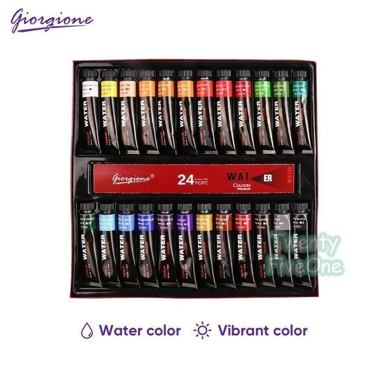 

Giorgione 24 Warna Cat Akrilik Set Perlengkapan Seni Siswa 12ml Cat Nugi