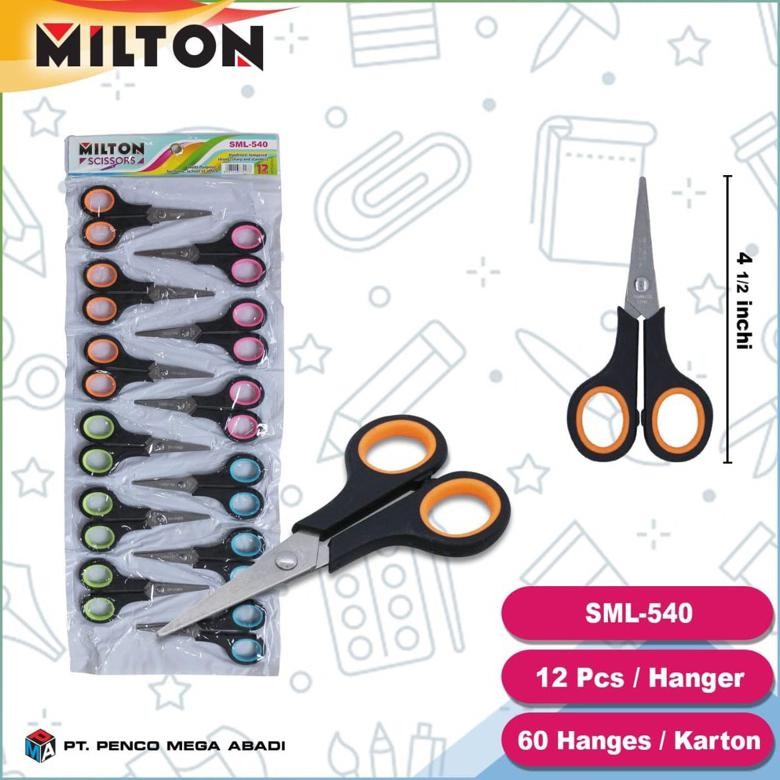 

1lsn(12pcs) MILTON SML 540 kecil 4inch renteng // Gunting murah Nugi