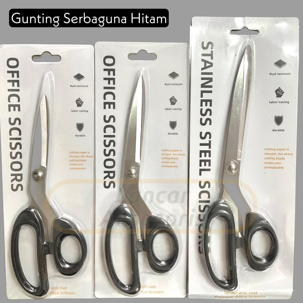 

Gunting Serbaguna Multifungsi Tajam Gagang Bulat / Gunting Potong Bahan Kain Kertas / Gunting Konveksi Anti Karat Stainless Steel Nugi