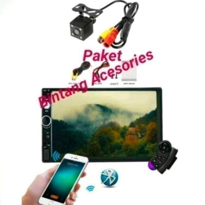 Head Unit Double Din Mobil MOBILIO Dan Kamera Mundur