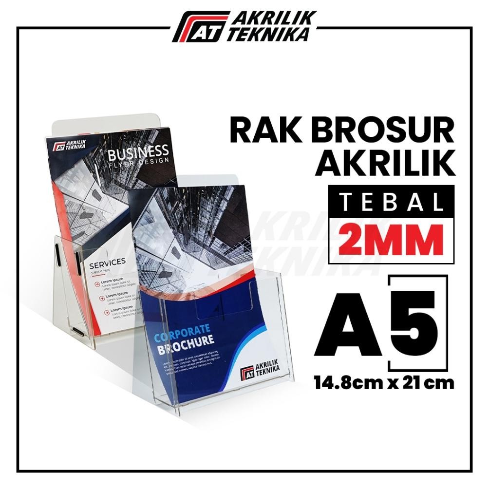 

Rak Brosur Akrilik A5 / Display Menu Meja / Acrylic Flyer Holder Nugi