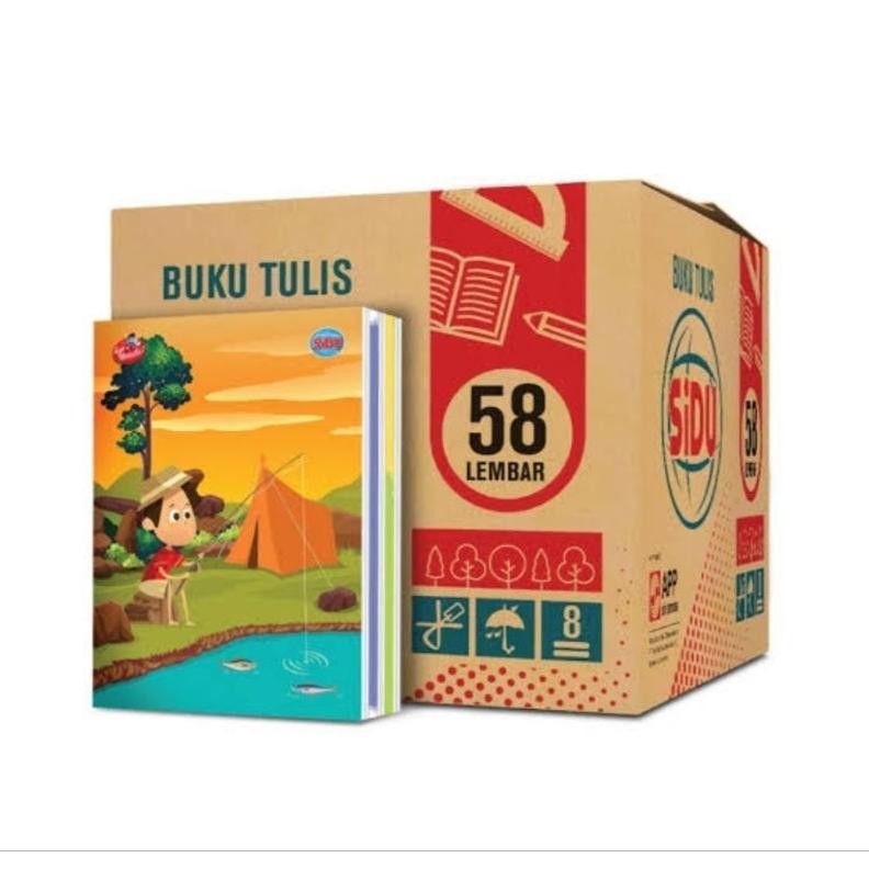 

( 24 Pak ) Buku Tulis Sidu 58 Lembar Kartonan Nugi