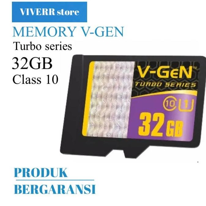 Tersedia V-GEN MicroSD 32GB Class 10 Turbo 100MBps - Kartu Memori HP Tablet + Adaptor