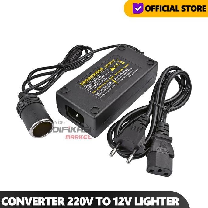 Baru Adaptor Ac Ke Dc 12V Colokan Lighter Converter 220V Ke 12V Mobil Motor