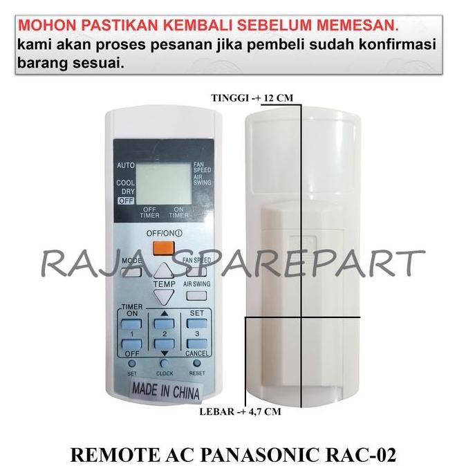 #####] RAC02 REMOTE UNTUK AC / REMOT / REMOTE AC PANASONIC RAC-02