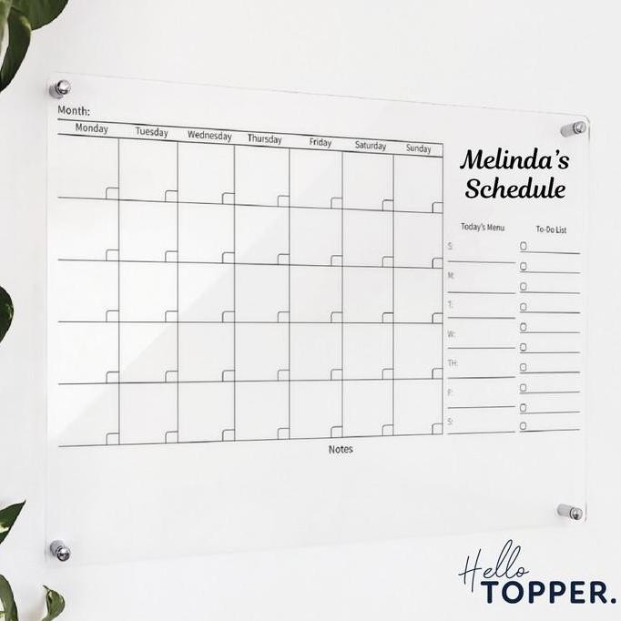 

Tersedia Papan Planner Akrilik Wall Calendar Jadwal Dinding Acrylic Schedule