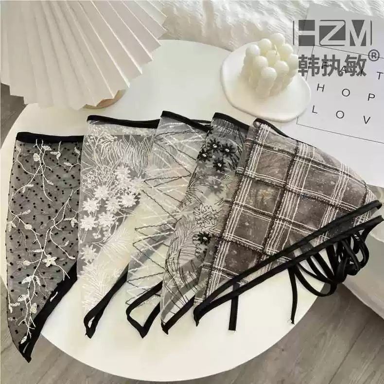 Syal Segitiga Sabuk Syal Pinggang Syal Renda Prancis Syal Sutra Selendang