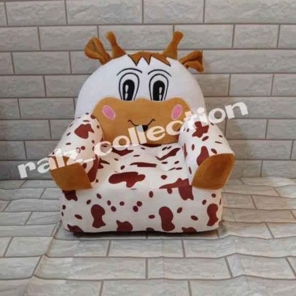 Sofa Anak Karakter Sapi Empuk Bahan Bulu Yelvo Nugi