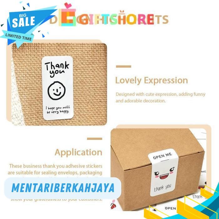 

100 PCS STIKER PANJANG LABEL STICKER THANK YOU FOR YOUR ORDER SENYUM MANIS LUCU STIKER TERIMA KASIH BUBUK SEGEL MAKANAN SEAL LABEL STICKER STIKER BULAT STIKER PENYEGELAN KOTAK KUE KUE STIKER PENYEGELAN STIKER DEKORATIF DIY-GS BY MENTARI BERKAH JAYA